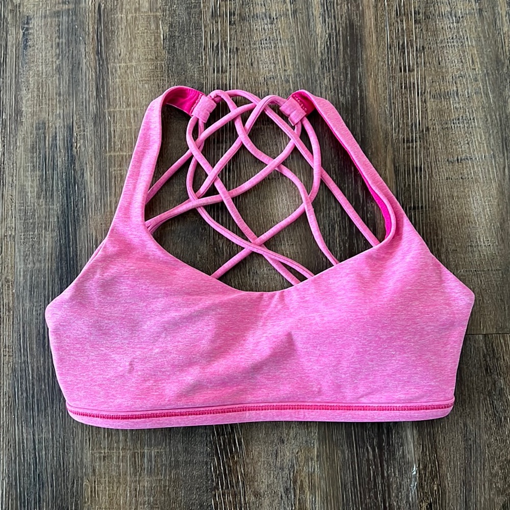LuluLemon Pink Sports Bra Size 2